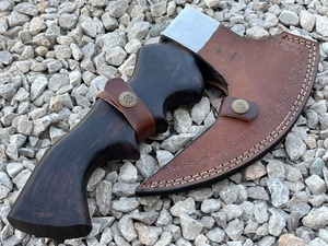 Wholesale Customized Top Quality OEM ODM Service Handmade Carbon Steel Axe with Wooden <b>Handle</b> and Fine Leather Sheath Handmade - Product Image 5