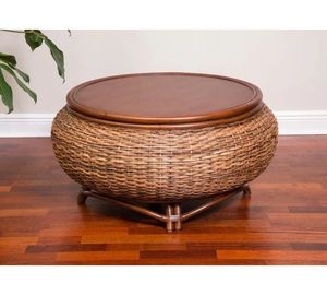 Plateau de service en rotin fait main Table en bois plateau en osier pour le stockage taille personnalisée ferme décor à la maison - Product Image 3