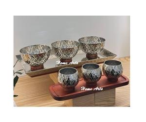 Customized Size And Shape Nuts Server Fabulous Design Wood Chocolates Server With <b>Glass</b> <b>Dome</b> Top Quality Nut Server - Product Image 4