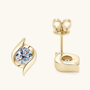 Boucles d'oreilles pour femmes ou boucles d'oreilles en diamant, boucles d'oreilles en argent sterling plaqué or 18 carats avec - Product Image 1