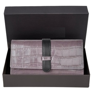 กระเป๋าคลัทช์หนัง PU ยาวสำหรับผู้หญิง RFID มีซิปหลายชั้นแบบเรียบง่ายสไตล์ธุรกิจพกพาที่ใส่บัตรของผู้หญิง - Product Image 2