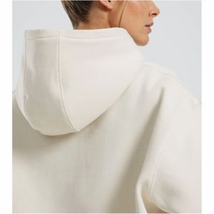 Sweats à capuche respirants pour femmes en gros avec logo personnalisé, design épaules tombantes, broderie 3D et techniques de délavage à l'acide, col à capuche - Product Image 4