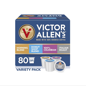 ชุดกาแฟหลากหลายรสชาติของวิคเตอร์ อัลเลน (มอร์นิ่ง เบลนด์, โคลอมเบีย 100%, ดอนัท ช็อป เบลนด์ และอิตาเลียน โรสต์) จำนวน 80 ซอง - Product Image 1