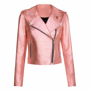 Blank Cowhide Leather USA Fashionable Blank Street Style Ladies Leather <b>Jacket</b> - Product Image 6