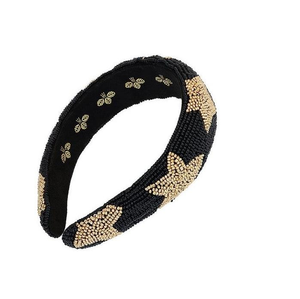 Diademas Étnicas Tribales con Cuentas, Bordado Intrincado a Mano con Cuentas de Semillas, Bordado con Cristales de Estrás, Diadema con Cuentas en la Parte Superior - Product Image 2