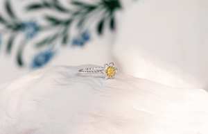 แหวนดอกแดฟโฟดิลสุดเท่แหวนเงินสเตอร์ลิง925แหวนดอกไม้แหวนดอกไม้เดือนมีนาคมของขวัญสำหรับใส่ในงานแต่งงาน - Product Image 3