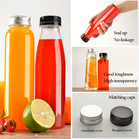 Botella de Plástico PET Desechable de 280 ml (10 oz) Libre de BPA, con Tapa Abatible, 100% Apta para Alimentos, Impresión de Logotipo Personalizado con Serigrafía JSJ