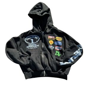 Sweats à capuche zippés épais 100% coton avec impression personnalisée vêtements d'hiver de haute qualité pour hommes - Product Image 1