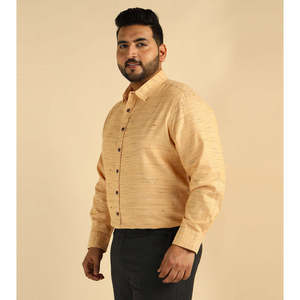 Amanush <b>Men's</b> <b>Yellow</b> Cotton Plus Size <b>Shirt</b> Full Sleeve Turn-down Collar Smart Casual Regular Fit Spring Woven <b>Mens</b> Wear <b>Shirts</b> - Product Image 3