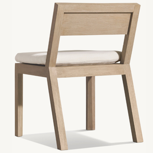 Chaises de salle à manger en teck au style moderne, adaptées à l'extérieur, équipées de mousse douce et durable - Product Image 3