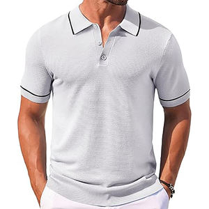 Polo informal de secado rápido para hombre, Camiseta ajustada de manga corta, ropa deportiva de punto, venta al por mayor a granel, OEM del fabricante - Product Image 3