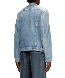 เสื้อแจ็คเก็ตยีนส์ผู้ชายสไตล์นักบินสำหรับฤดูหนาว เสื้อคลุมกันหนาวไซส์ใหญ่ ลายตัวอักษรพร้อมโลโก้ด้านหน้า - Product Image 1