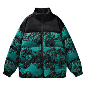 2024 hommes grande taille hiver Softshell doudoune matelassé à capuche avec col montant brillant coton rembourré pour hommes en plein air - Product Image 1