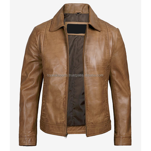 2026 OEM Best Trending Burgundy Cowhide Leather Jackets For Men's Genuine 100%High Quality Low MOQ Winter Fashion <b>Heated</b> Jackets - Product Image 5