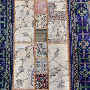 พรมวินเทจตุรกี ขนาด 3.5x8.9 ฟุต สีน้ำเงินล้วน - Product Image 3