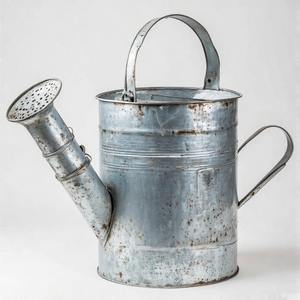Jarra de riego de acero galvanizado decorativa con acabado desgastado con caño cónico para mejorar la estética del jardín al aire libre - Product Image 5