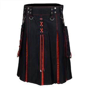 Kilt Utilitario de Tartán para Hombre, de Alta Calidad, Personalizado, de Secado Rápido, Transpirable, con Bolsillos, Tela y Logotipo Personalizados - Product Image 1