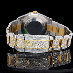 Sparkling Moissanite Diamond 41MM Luxury <b>Automatic</b> Stainless Steel Watch High Quality Glass Dial Rapper Fashion Business Jewelry - Product Image 4