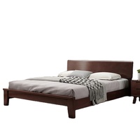 Nouveau lit double en bois massif de style chinois avec rangement, design de lit king size en bois avec tiroirs et lit relevable à vérins à gaz