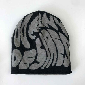 Gorro de Invierno Unisex con Letras Jacquard, Impermeable, con Pedrería, Tejido de Lana, Decoración de Lazo, Transpirable, para Exteriores - Product Image 2