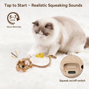 360 °   Juguete <span class=keywords><strong>de</strong></span> Peluche Marrón Recargable con Sensor <span class=keywords><strong>de</strong></span> Movimiento Inteligente para Gatos <span class=keywords><strong>de</strong></span> Interior, con Movimiento Giratorio y Cola Ondulante - Product Image 4