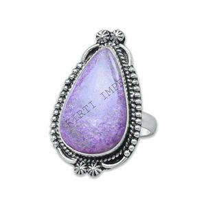 Anillos Clásicos Sencillos con Piedras Preciosas de Stitchite Natural, Bisel de Corte de Pera, Plata Esterlina 925 Sólida, Anillos Hechos a Mano, Joyería Fina - Product Image 2