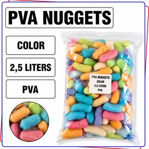 Nuggets de PVA de Colores, 2.5 Litros, Solubles en Agua, para Pesca de Carpa, Color Blanco - Product Image 3