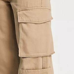 Personnalisé Femmes Automne Hiver <span class=keywords><strong>Pantalon</strong></span> Surdimensionné Poche Détail Large Jambe bAGGY Cargo <span class=keywords><strong>Pantalon</strong></span> en <span class=keywords><strong>Camel</strong></span> - Product Image 4