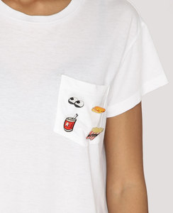 Camiseta Corta de Algodón 100% Transpirable para Mujer, Etiqueta Privada, Corte Holgado, Etiquetas Tejidas Personalizadas de Fábrica - Product Image 2