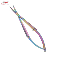Ciseaux à cuticules Shears Beauty en acier inoxydable à pointe fine, couleur argent de haute qualité, service OEM, couleurs personnalisées, pour sourcils