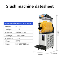 Machine à slush commerciale à réservoir unique, fabrication de granités et de boissons glacées, vente directe usine, prix compétitif