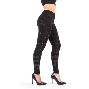 Pantalon en strass de haute qualité pour femmes taille élastique Leggings de conception supérieure pour vêtements de sport Leggings à pousser - Product Image 1