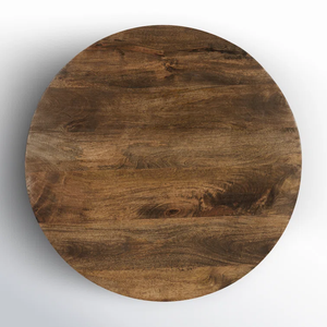 Mesa de centro de caoba con tapa redonda sólida para sala de estar hogar Villa Hotel o apartamento uso de oficina - Product Image 3