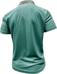 <b>High</b> Quality Custom Designed Polo <b>Shirts</b> Business Style Embroidered Logo Pattern Polyester / Cotton Knitted Polo <b>Shirt</b> for <b>Men</b> - Product Image 3