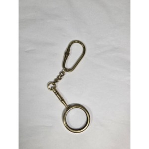 Llavero de latón antiguo con lupa vintage, lente de explorador para un toque clásico - Product Image 3