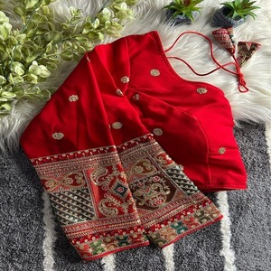 Fantaisie Haute Qualité Pure Georgette Viscose Avec Broderie Travail Blouse Fabricant De Surat Au Taux Le Plus Bas - Product Image 1