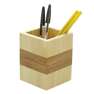 Porte-crayon en bois durable forme ronde maison ou bureau bureau décor de table support de stockage de stylo support utilisation quotidienne - Product Image 3