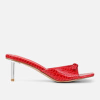 Mules tendance en métal à talon bas et fin pour femme – Collection été en promotion