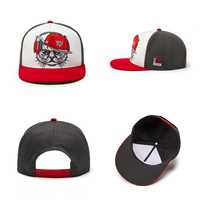 Gorra de Béisbol Snapback con Gráfico de Gato, Visera Plana de Dos Tonos, Ajustable, para Streetwear