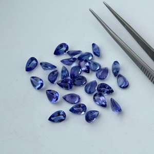 Haute qualité 9x6mm poire tanzanite pierre précieuse naturelle en vrac tanzanite pierre pour bijoux faits à la main semi-précieux fournisseur en gros - Product Image 1