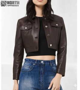 Wholesale Custom Women <b>Winter</b> <b>Leather</b> <b>Jacket</b> High Quality Breathable Knitted Canvas Fashion OEM Service - Product Image 1