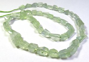สีเขียว prehnite nuggets 8-10mm พลอยเหลี่ยมเพชรพลอยธรรมชาติ16 "สาระลูกปัดหลวมตัดไม่สม่ำเสมอ - Product Image 6
