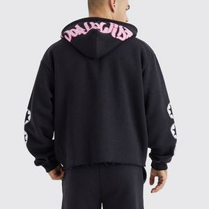 Meilleures ventes d'hiver : Sweat-shirts à capuche zippés en molleton 100 % coton pour hommes – Couleurs et logo personnalisables, haute qualité, respirants - Product Image 2