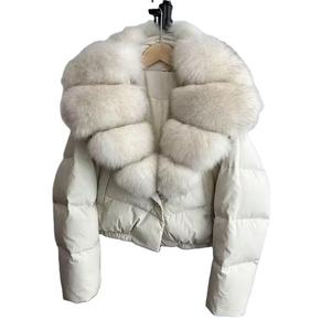 Chaqueta acolchada recortada con cuello redondo hecha en fábrica, acolchada, Anti-Uv, Primavera, lona, logotipo frontal, relleno de poliéster, informal, Unisex - Product Image 3