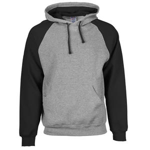 Sudadera con capucha de invierno negra para hombre de diseño personalizado 100% algodón polar patrón sólido sudadera con estilo bordado - Product Image 1