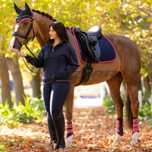 Tapis de selle de cheval anglais le plus vendu en gros tissu respirant durable couche intérieure douce conception confortable et légère - Product Image 6
