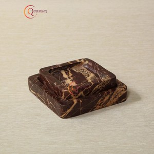 New Collection Marble Cigarette Smoking <b>Ashtray</b> Square Shape Brown Color Handmade Tabletop Ash Holder For Home Office Bar Resort - Product Image 2