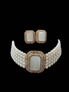 Pierre unique traditionnelle avec collier en laiton perlé pour tenue de fête ethnique pour fiançailles de mariage et anniversaire - Product Image 5