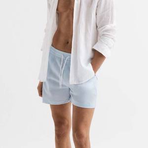 Pantalones cortos de verano de poliéster 100% para hombre, cómodos para ropa informal, entrenamientos de gimnasio, ropa de hombre al aire libre, pantalones cortos con cintura elástica para adultos - Product Image 5