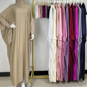 Ropa Musulmana Informal Transpirable de Dubái, Vestido Tipo Túnica con Capucha de Color Sólido para Mujer, Cómodo, Todo en Uno, de Poliéster, Manga Larga, Hasta el Suelo - Product Image 2